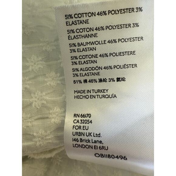 NWOT Urban Outfitters UO White Folly Fitted Notched Mini Dress Size S - Picture 8 of 9